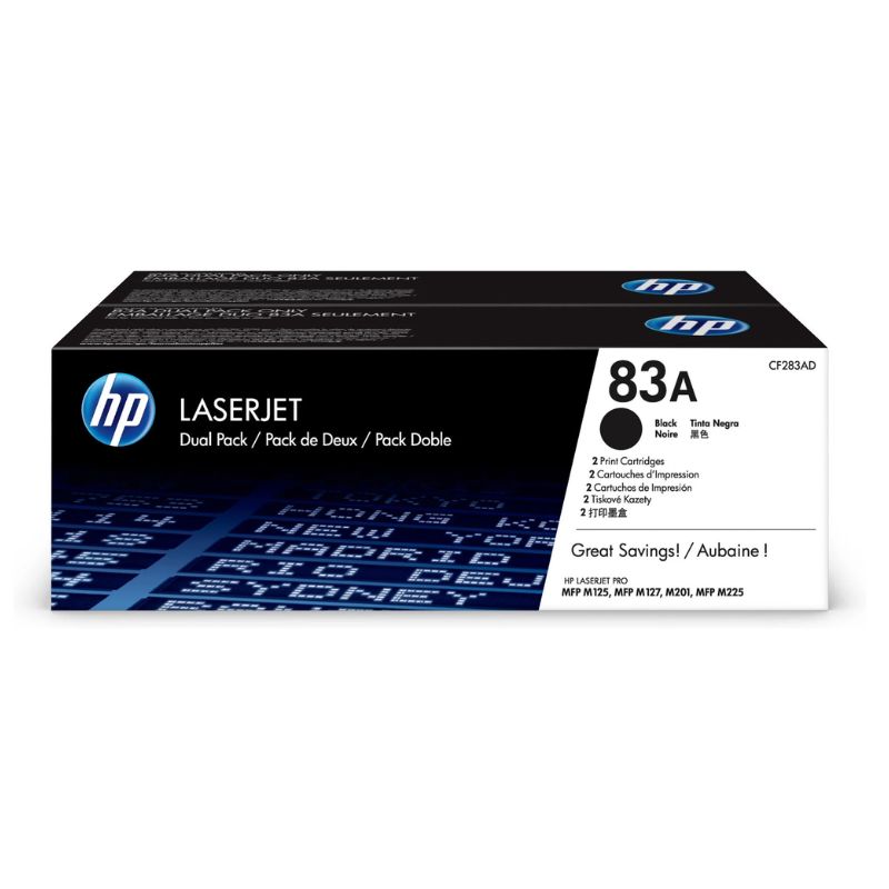 TONER HP MOD 83A, LASERJET M201DW MULTIFUNCIONAL M127FN, M127FW, M225DN, M225DW NEGRO   CF283A