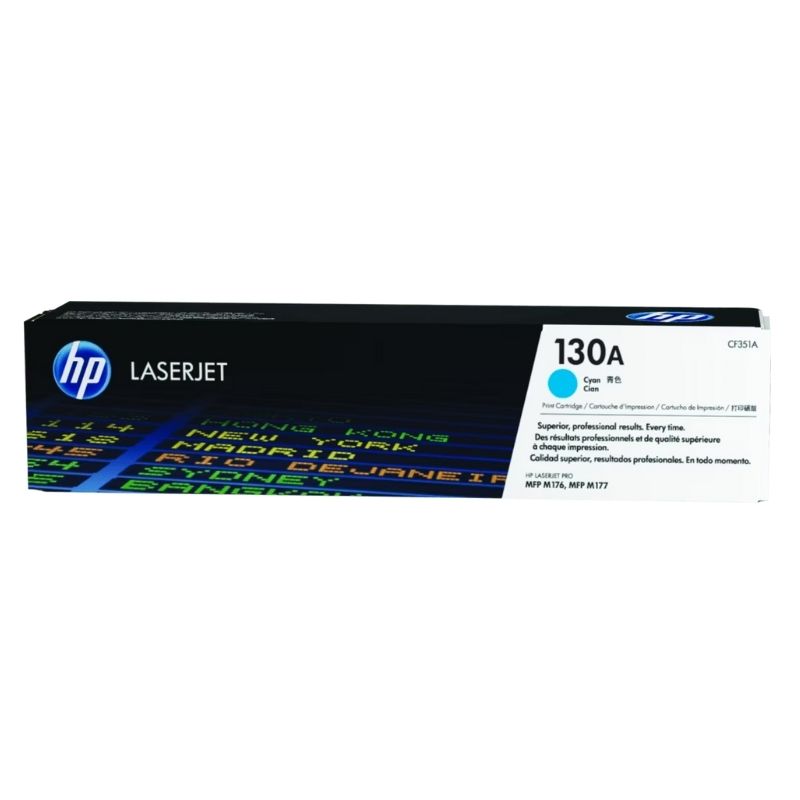 TONER HP MOD 130A, SERIES LASERJET PRO MFP M176N/M177FW,1300 PAGINAS, COLOR CYAN CF351A