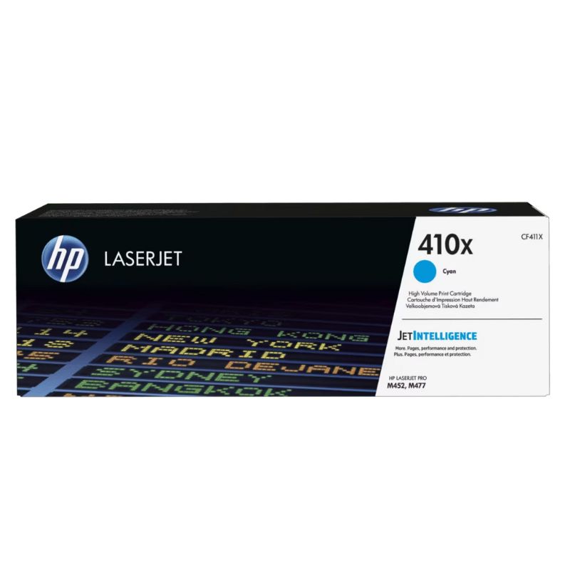 TONER HP MOD 410X, 5000 PAGINAS, SERIES LASERJET PRO M452/ M477, COLOR CYAN CF411X