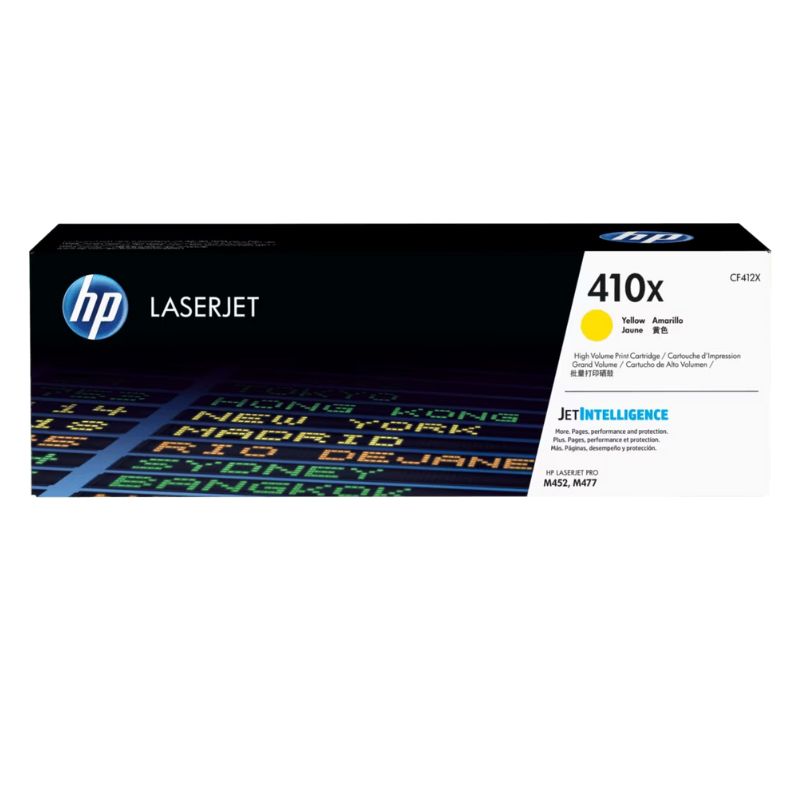 TONER HP MOD 410X, 5000 PAGINAS, SERIES LASERJET PRO M452/ M477, COLOR AMARILLO CF412X