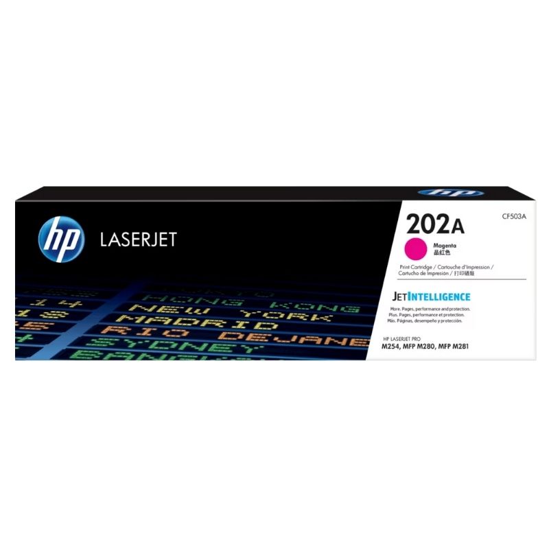 TONER HP MOD 202A, 1,300 PAGINAS, SERIES COLOR LASERJET PRO M254DW / M281FDW, COLOR MAGENTA CF503A
