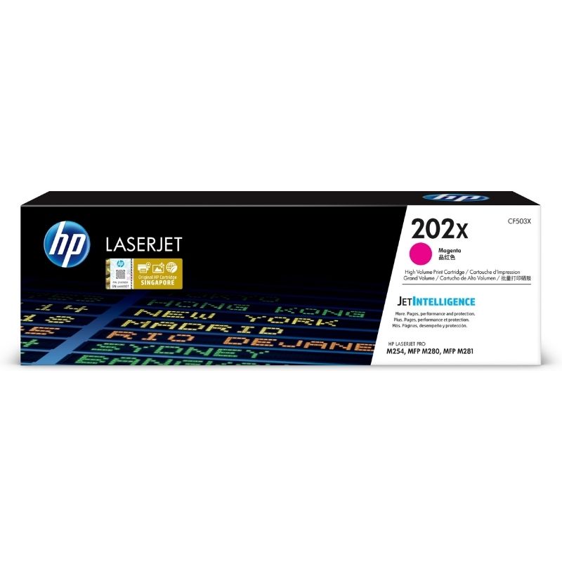 TONER HP MOD 202X, 2500 PAGINAS, SERIES COLOR LASERJET PRO M254DW / M281FDW, COLOR MAGENTA CF503X