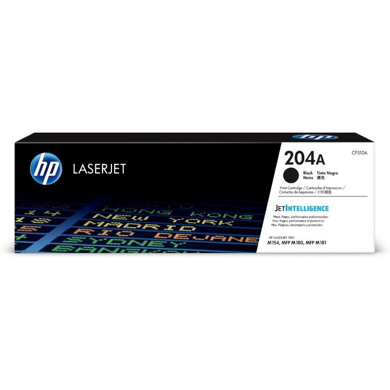 TONER HP MOD 204A, 1,100 PAGS, SERIES M180NW/ M154NW, COLOR NEGRO CF510A