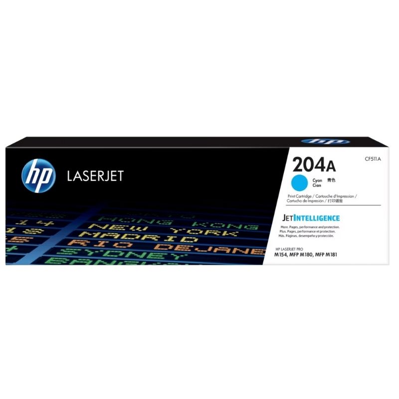TONER HP MOD 204A, 900 PAGINAS, SERIES M180NW/ M154NW, COLOR CIAN CF511A