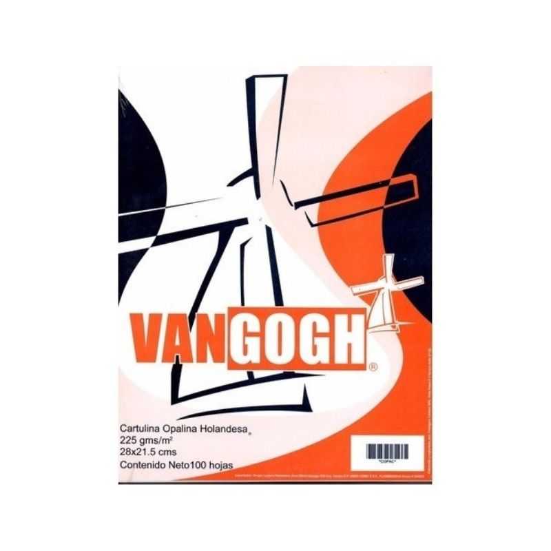 CARTULINA OPALINA VANGOGH DE 225GRS TAMAÑO CARTA, PAQUETE CON 100 COPAC