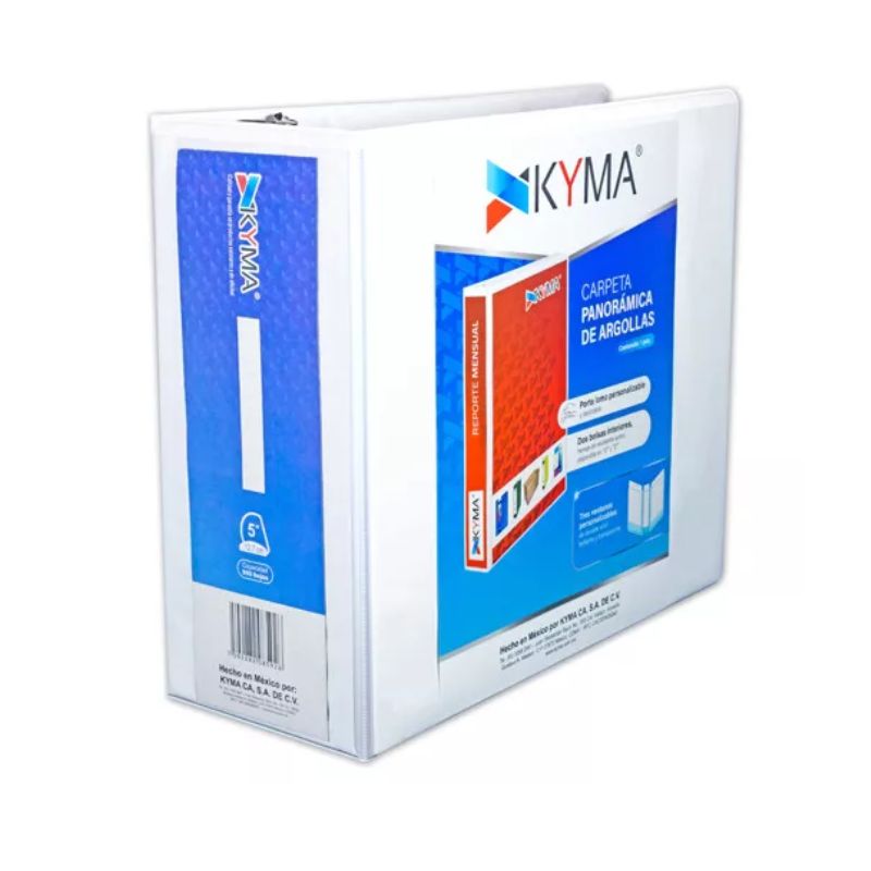 CARPETA DE VINIL DE 5 PULGADAS HERRAJE EN D, MARCA KYMA, CPKCBHD-500BCA, CARTON GRUESO Y RESISTENTE CARTA CAP 1000 HOJAS   CPKCBHD-500BCA