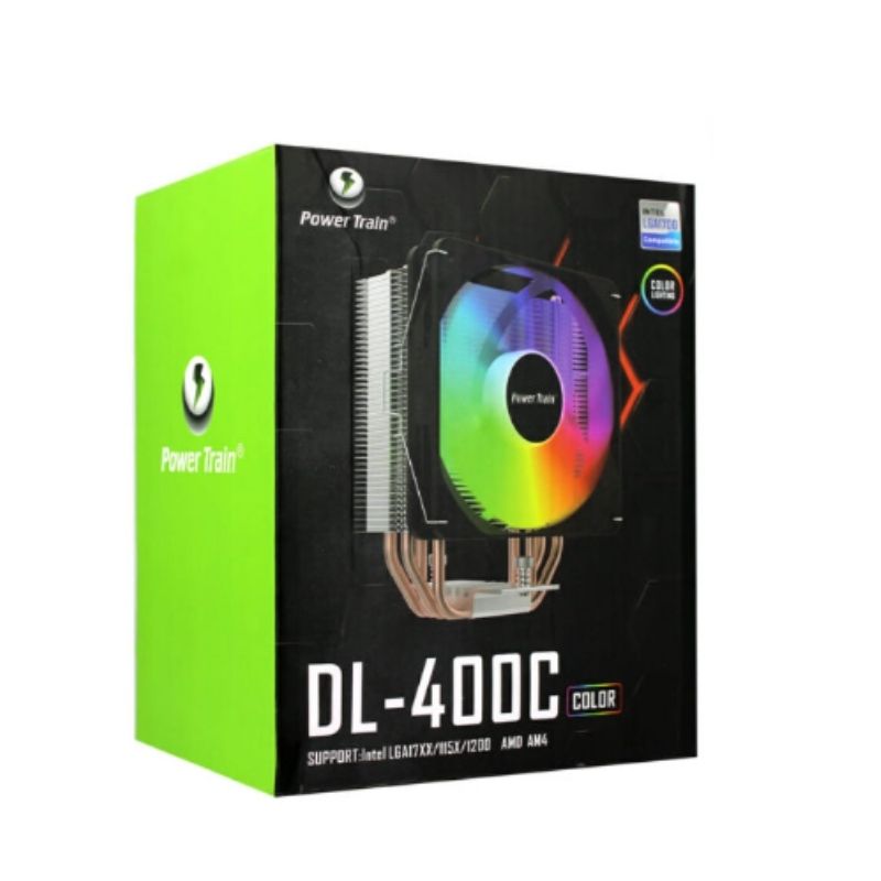 CPU COOLER POWER TRAIN CON 1 VENTILADOR LED ULTRA SILENCIOSO CPT