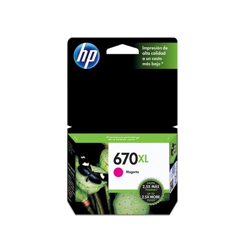 CARTUCHO HP MOD 670XL, SERIES 5525/ 4615/ 4625/ 3525 MAGENTA CZ119AL