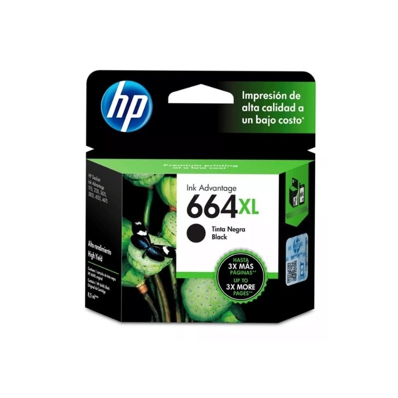 CARTUCHO HP MOD 664XL, SERIES F5S21A, F5R96A, F5S29A, F5S44A, K4U08A NEGRO F6V31AL