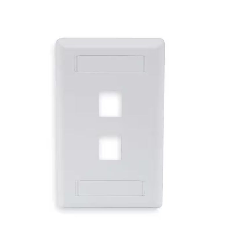 TAPA HUBBELL MOD IFP12OW FACEPLACE DE 2 ORIFICIOS COLOR BLANCO IFP12OW