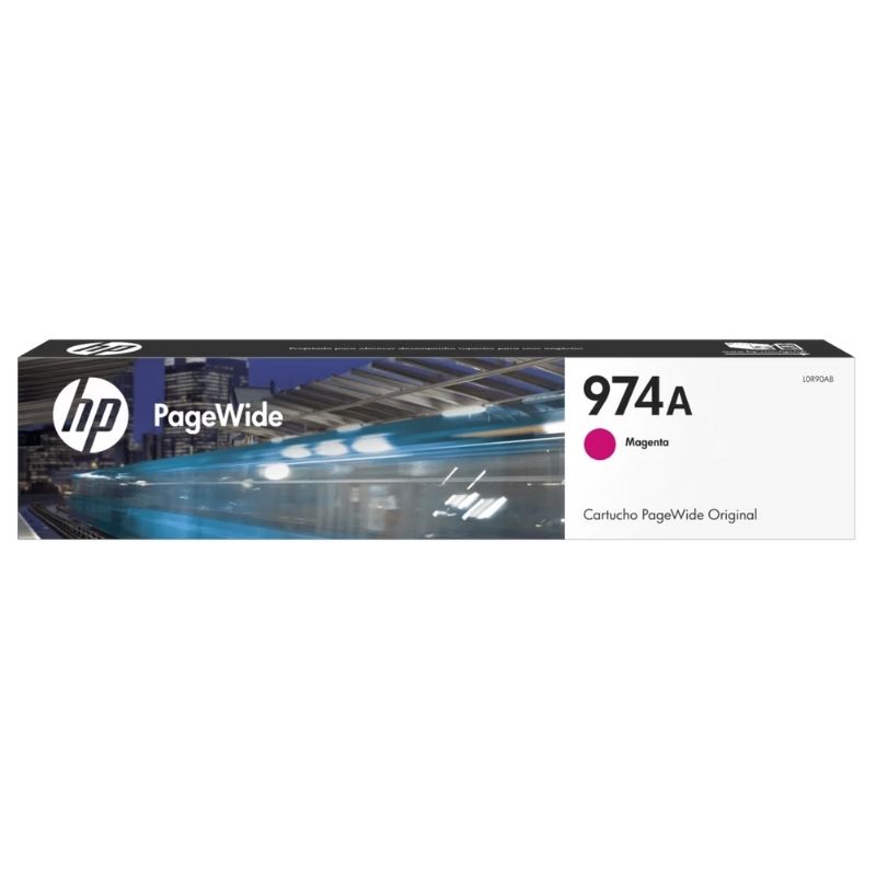 CARTUCHO HP MOD 974A, SERIES PAGEWIDE PRO 400/500, 3,000 PAGINAS, COLOR MAGENTA L0R90AL