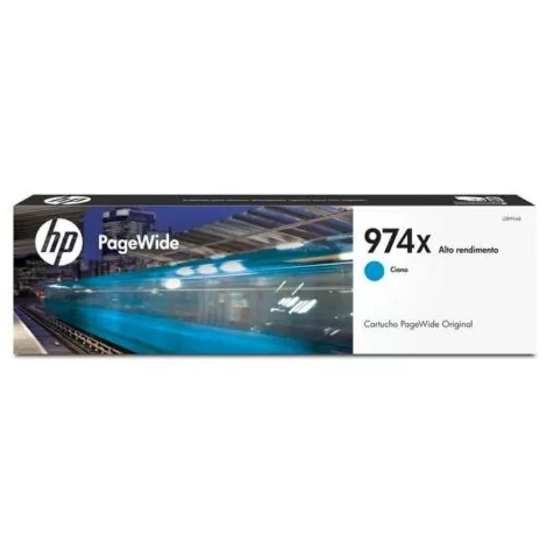 CARTUCHO HP MOD 974X, SERIES PAGEWIDE PRO 400/500, 7,000 PAGINAS, COLOR CIAN L0R99AL
