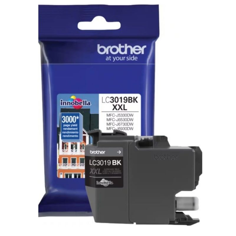 CARTUCHO BROTHER MOD LC3019BK, 3,000 PAGINAS, SERIES MFC-J5330DW/ MFC-J6530DW/ MFC-J6930DW, COLOR NEGRO LC3019BK