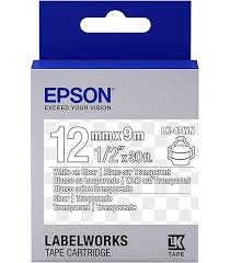 CINTA EPSON LABELWORKS NEGRO/BLANCO 12MM LK-4WBQ