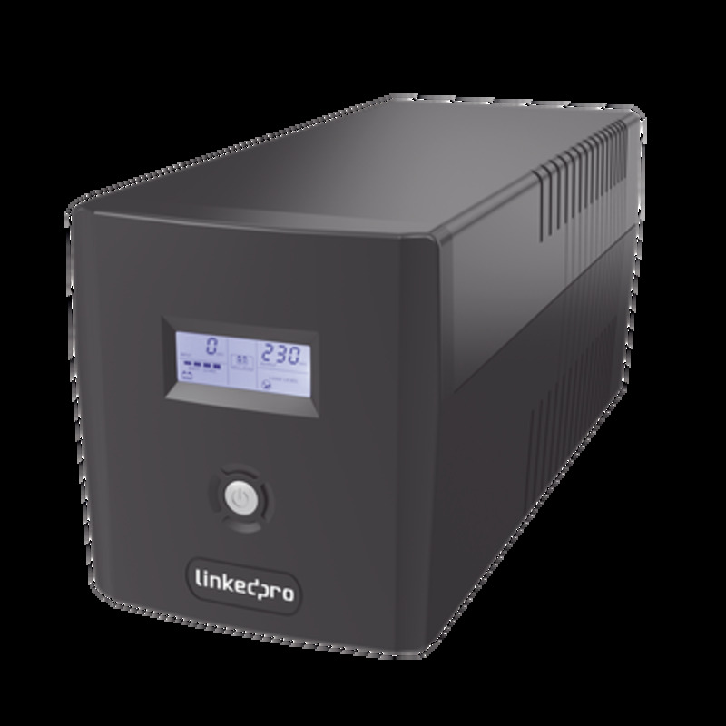 UPS  LINKEDPRO BY EPCOM LP1200LCD 1200VA/720W PANTALLA LCD / LÍNEA INTERACTIVA 120VCA / 6 TOMAS 5-15R (4 RESPALDADAS) / REGULACIÓN DE VOLTAJE / PROTECCIÓN RJ45. LP1200LCD