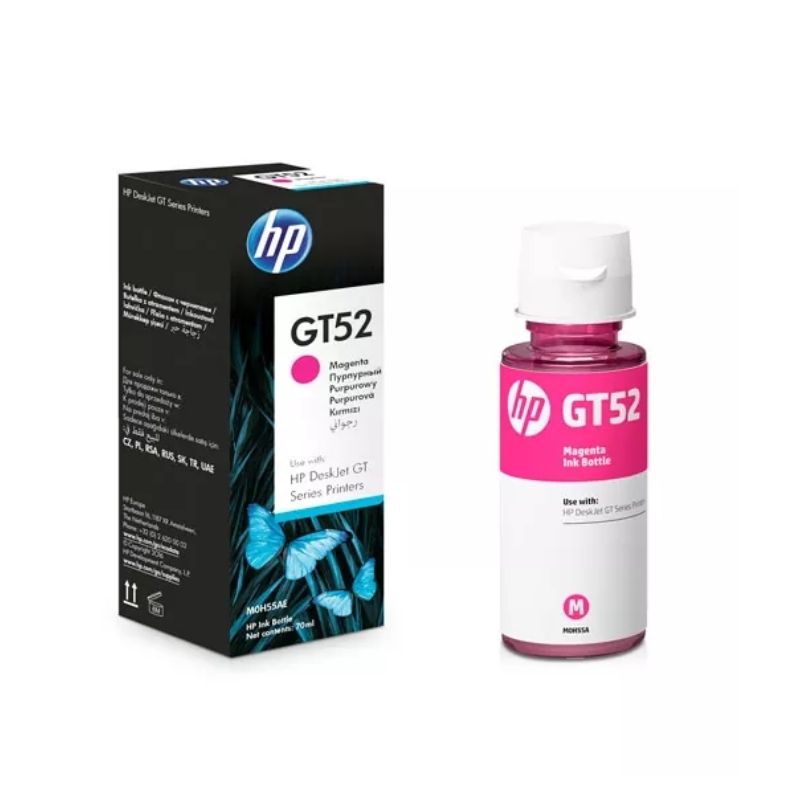 TINTA HP MOD GT52, SERIES DESKJET GT 5820, BASADA EN COLORANTES, HASTA 8,000 PAGINAS, COLOR MAGENTA M0H55AL