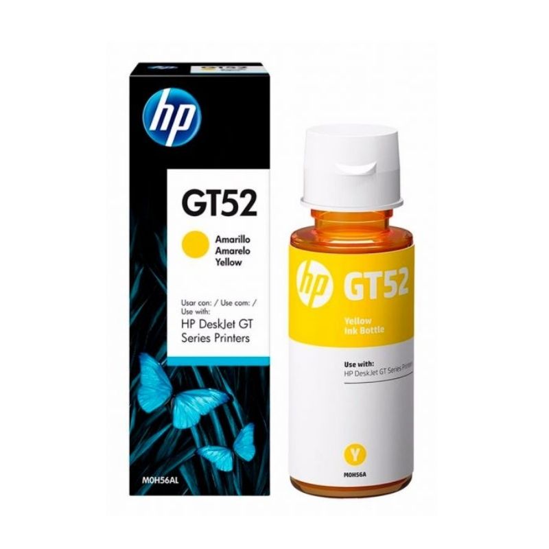TINTA HP MOD GT52, SERIES DESKJET GT 5820, BASADA EN COLORANTES, HASTA 8,000 PAGINAS, COLOR AMARILLO M0H56AL