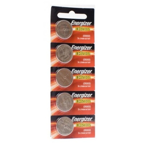 [PIENECR2032T5] BLISTER C/5PZAS BATERIA DE LITIO ENERGIZER PIENECR2032T5 2032 DE 3.0V, BATERÍA DE LITIO TIPO BOTÓN CON VOLTAJE DE 3.0 VOLTS CAPACIDAD DE 235 MAH COMPOSICIÓN DE LITIO-MANGANESIO Y DIÓXIDO PESO APROXIMADO DE 2.6 GRAMOS Y VOLUMEN DE 0.8 CENTÍMETROS CÚBICOS COLORES DE LA PILA PLATEADO, PIENECR2032T5-BLISTER C/5PZAS
