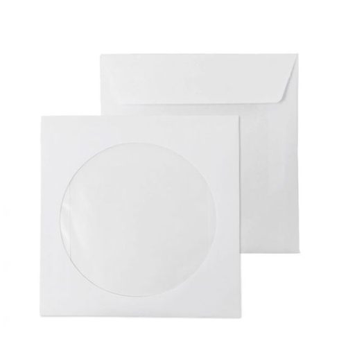 [HA0126PZA] SOBRE MAPASA MOD HA0126 PARA CD/DVD, VENTANA, MEDIDAS 12.7X12.7, PIEZA, COLOR BLANCO HA0126PZA