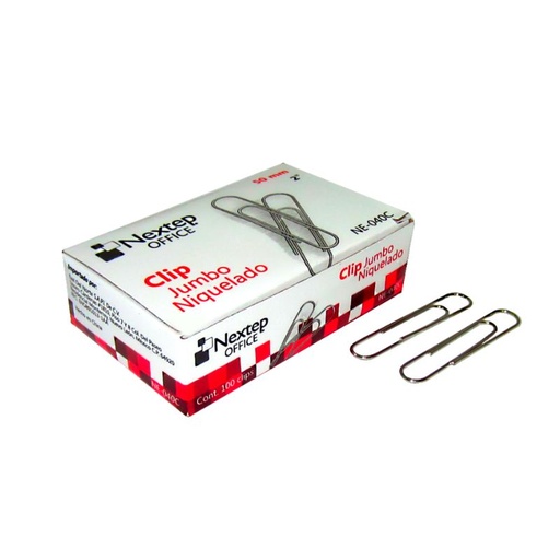 [NE-040C] CLIP JUMBO NIQUELADO NEXTEP 50MM 100 CLIPS   NE-040C