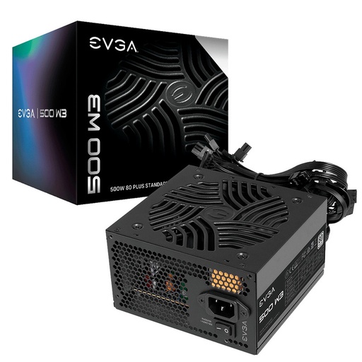 [100-W3-0500-K] FUENTE DE PODER EVGA 500 W3 DE 500W, ATX, 80 PLUS WHITE, 100-W3-0500-K