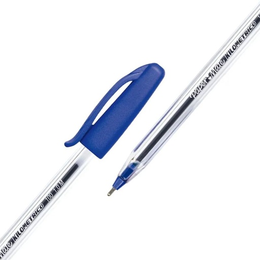 [113531] BOLIGRAFO PAPER MATE KILOMETRICO COLOR AZUL DE PUNTO MEDIANO 1.0 MM TIPO DE BARRIL TRIANGULAR, LA3531
