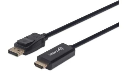 [153201] CABLE MANHATTAN DISPLAY PORT-M A HDMI-M 4K 1.8M COLOR NEGRO 153201