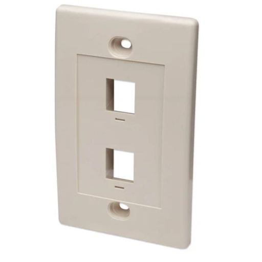 [162838] TAPA INTELLINET MOD 162838 FACEPLACE DE 2 ORIFICIOS COLOR BLANCO   162838