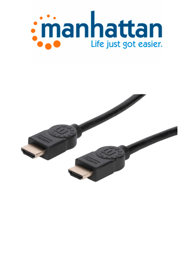 [355353] CABLE HDMI MANHATTAN 355353 2.0 PREMIUM M-M 3.0M - EXTREMO SECUNDARIO: 1 X 19 PIN HDMI 2.0 TYPE A DIGITAL AUDIO/VIDEO - MALE - 18GBIT/S - ADMITE HASTA3840 X 2160 - APANTALLADO - ORO CONTACTO CHAPADO - 30 AWG – NEGRO. 355353