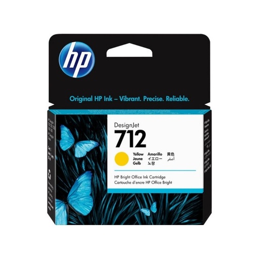 [3ED69A] CARTUCHO HP MOD 712, DESIGNJET COLOR AMARILLO DE 29 ML 3ED69A