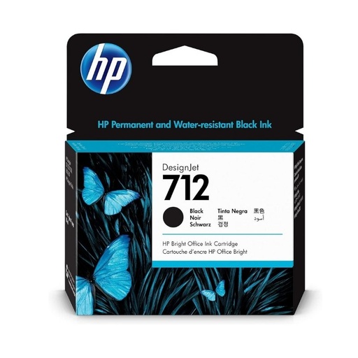 [3ED71A] CARTUCHO HP MOD 712, DESIGNJET NEGRO, 80ML, 3ED71A