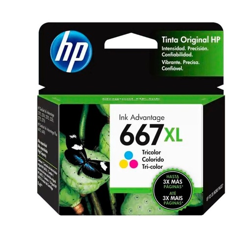 [3YM80AL] CARTUCHO HP MOD 667XL, ALTO RENDIMIENTO TRICOLOR, ADVANTAGE 6000, HP DESKJET PLUS INK ADVANTAGE 6400 3YM80AL
