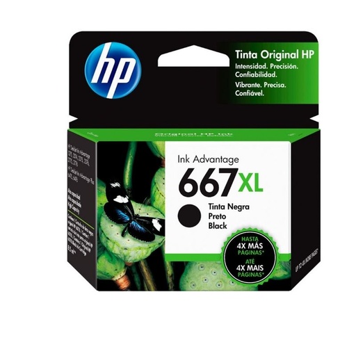 [3YM81AL] CARTUCHO HP MOD 667XL, ALTO RENDIMIENTO NEGRO, ADVANTAGE 6000, HP DESKJET PLUS INK ADVANTAGE 6400 3YM81AL