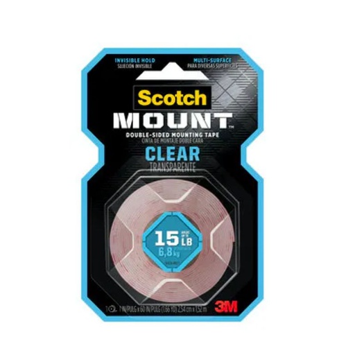 [410H] CINTA DE MONTAJE SCOTCH 410H TRANSPARENTE 2.54CMX1.52M    410H