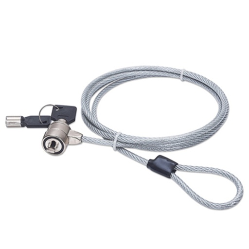 [440271] CANDADO MANHATTAN MOD 440271 DE SEGURIDAD PARA PORTATILES, LLAVE DE 1.4M, COLOR GRIS 440271