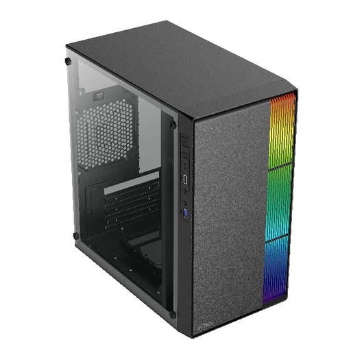 [AC-935753] GABINETE ACTECK FUSION II GI440 / MICRO TORRE / MICRO ATX, MINI ITX / FUENTE 500W / ILUMINACION RGB / PANEL ACRILICO, METAL / NEGRO / AC-935753