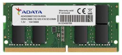 [AD4S26668G19-SGN] MEMORIA RAM ADATA 8 GB, DDR4, 2666MHZ, UDIMM AD4S26668G19-SGN