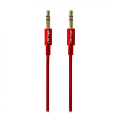 [CAB-108RD] CABLE VORAGO MOD CAB-108 AUXILIAR, 1M, 3.5MM, COLOR ROJO CAB-108RD