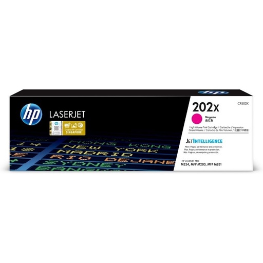 [CF503X] TONER HP MOD 202X, 2500 PAGINAS, SERIES COLOR LASERJET PRO M254DW / M281FDW, COLOR MAGENTA CF503X