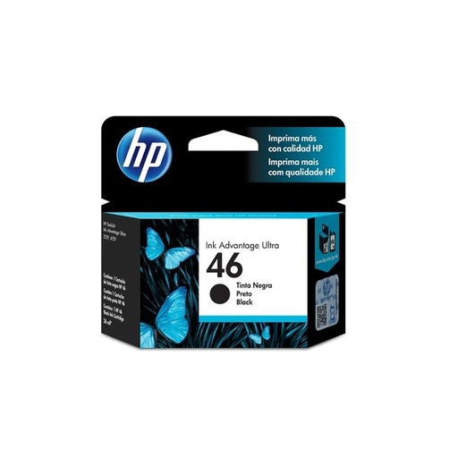 [CZ637AL] CARTUCHO HP MOD 46, SERIES HP DESKJET INK ADVANTAGE ULTRA 2529/4729, COLOR NEGRO CZ637AL