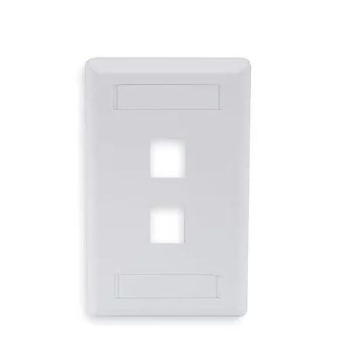 [IFP12OW] TAPA HUBBELL MOD IFP12OW FACEPLACE DE 2 ORIFICIOS COLOR BLANCO IFP12OW