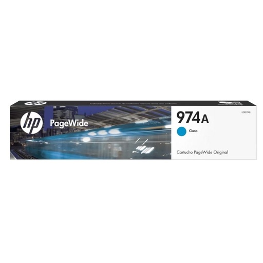 [L0R87AL] CARTUCHO HP MOD 974A, SERIES PAGEWIDE PRO 400/500, 3,000 PAGINAS, COLOR CIAN L0R87AL