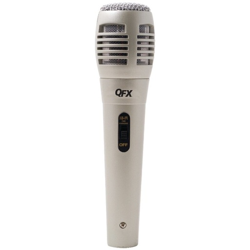 [M-104] MICROFONO QFX MOD M-104, PROFESIONAL, DINAMICO, UNIDIRECCIONAL, COLOR PLATA      M-104