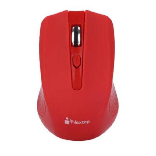 [NE-411] MOUSE NEXTEP INALAMBRICO USB COLOR ROJO 1600 DPI BATERIAS INCLUIDAS NE-411