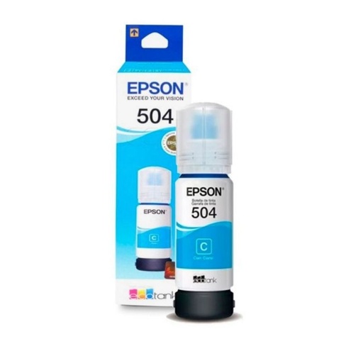 [T504220-AL] TINTA EPSON MOD 504, 70 ML, SERIES L1450/ L1460, COLOR CIAN       T504220-AL