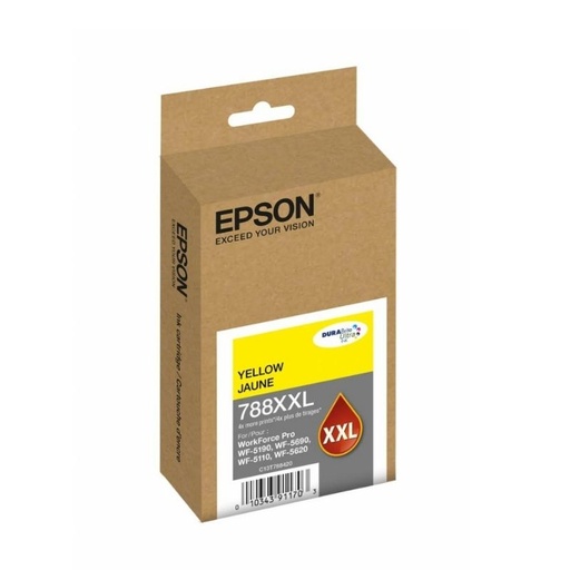 [T788XXL420] CARTUCHO EPSON MOD T788, SERIES WORKFORCE PRO WF-5110/5190/5620/5690, COLOR AMARILLO T788XXL420