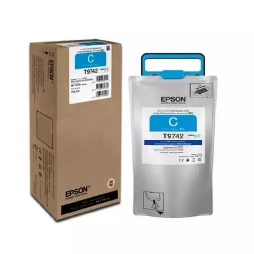 [T974220] BOLSA DE TINTA EPSON MOD WF-C869R, COLOR CYAN ALTA CAP RENDIMIENTO 84,000 T974220