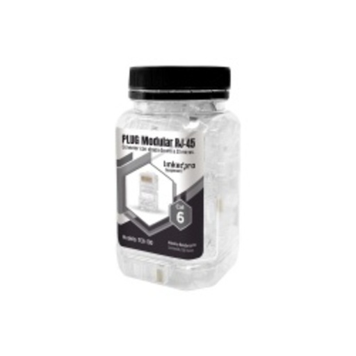 [TC6-100] BOTE LINKED PRO CON 100 PIEZAS DE PLUG MODULAR RJ45 Cat6 SIN BLINDAJE, CHAPADO DE ORO A 30 MICRAS PARA DURABILIDAD EXTREMA, TC6-100