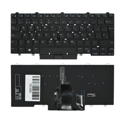[TEC080] TECLADO GENERICO COLOR NEGRO (SP) PARA DELL LATITUDE E5450 E5470 E7450 E7470 E7480 (BACKLIGHT)   TEC080
