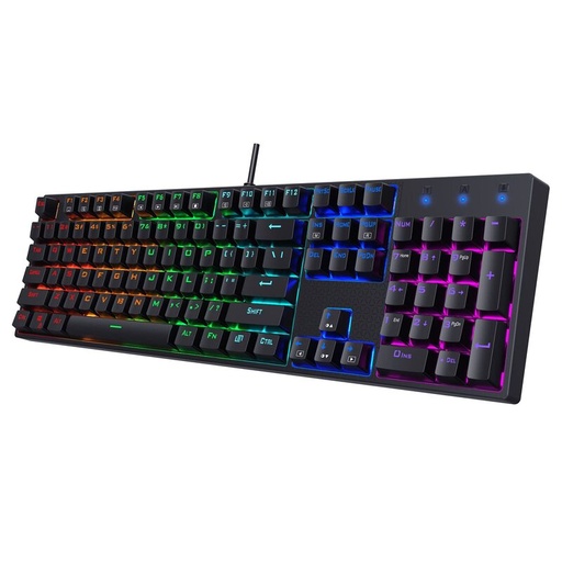 [TGK305] TECLADO MECANICO GAMING TDAGGER DESTROYER, CON RETROILUMINACION ARCOIRIS, TECLAS DE INYECCION DE DOBLE DISPARO, INTERRUPTOR MECANICO OUTEMU, PANEL DE ALEACION DE ALUMINIO, 426.3*170.5*35.4MM, COLOR NEGRO TGK305